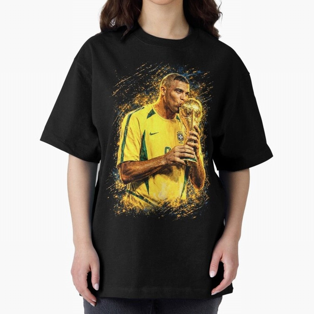 R9 Ronaldo Football Legend Oversized T-Shirt Celebrate Football Dreams Across FIFA World Cup 2026 for Fans of Mbappe and Neymar and Argentina, France and Brazil, Bringing Fan Favorite Moments, National Team Passion, Big Match Drama and Soccer