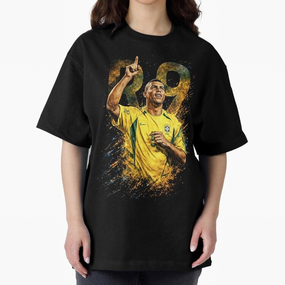 R9 Ronaldo Football Legend Oversized T-Shirt Bring Global Tournament Vibes to Match Day Hype around FIFA World Cup 2026 Group Stage, Cristiano Ronaldo, Haaland and CR7, Argentina, Sports Nostalgia, International Competition, Famous Players and