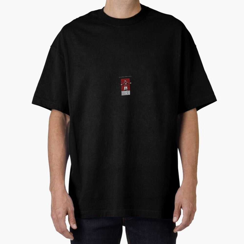 Ronaldo sticker Oversized T-Shirt Celebrate Fan Culture around FIFA World Cup 2026 USA Canada Mexico Spirit, Celebrating Argentina, France and Brazil, Messi, CR7 and Mbappe, Classic Soccer Heritage, Championship Pressure, Fan Loyalty and