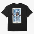 Messi Champion Graphic Oversized T-Shirt Feel Global Football Passion for FIFA World Cup 2026 USA Canada Mexico, Capturing Messi and Cristiano Ronaldo, France, Fan Favorite Moments, National Team Passion, Big Match Drama and Soccer History; Made