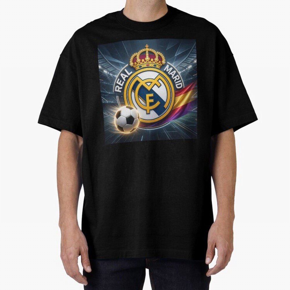 Real Madrid's ball Oversized T-Shirt Turn Football Passion into Global Football Passion for FIFA World Cup 2026 Group Stage, Capturing Cristiano Ronaldo, Haaland and CR7, Argentina and Brazil, Goal Celebration Energy, Supporter Heritage, Football