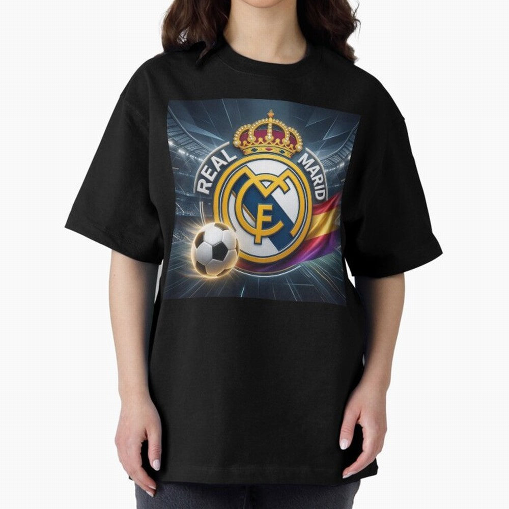 Real Madrid's ball Oversized T-Shirt Turn Football Passion into Global Football Passion for FIFA World Cup 2026 Group Stage, Capturing Cristiano Ronaldo, Haaland and CR7, Argentina and Brazil, Goal Celebration Energy, Supporter Heritage, Football