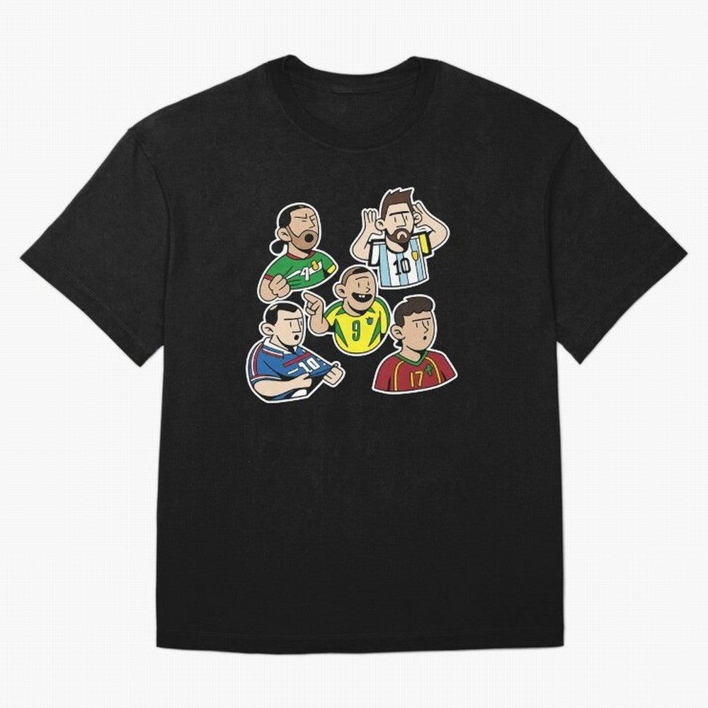 Soccer players Oversized T-Shirt Stand with Match Day Hype around FIFA World Cup 2026, Haaland and Mbappe, Brazil, Portugal and Argentina, Tournament Hype, Historic Matchups, Family Viewing Parties and Global Sports Pride; Ideal for Fans Who Follow