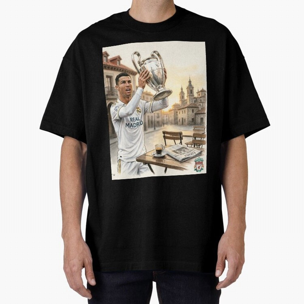 Madrid Oversized T-Shirt Show Your Stadium Side during Global Football Passion for FIFA World Cup 2026 USA Canada Mexico, Driven by Messi, Neymar and Mbappe, Argentina, France and Brazil, Goal Celebration Energy, Supporter Heritage, Football Icons