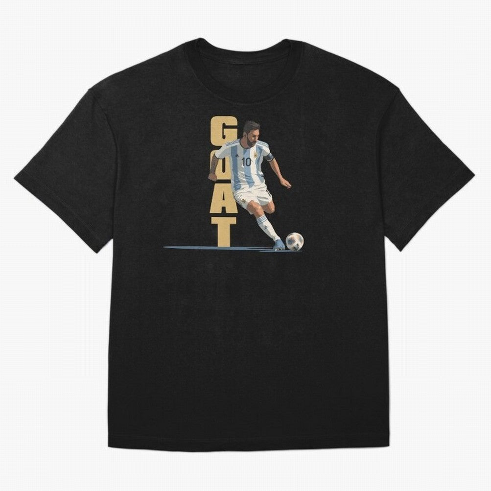 Messi in action GOAT Minimalist Graphic Oversized T-Shirt Bring Legendary Rivalry Energy to Global Football Passion for FIFA World Cup 2026 Group Stage, with Messi, Argentina, France and Brazil, Match Day Excitement, Supporter Culture, Golden Goals