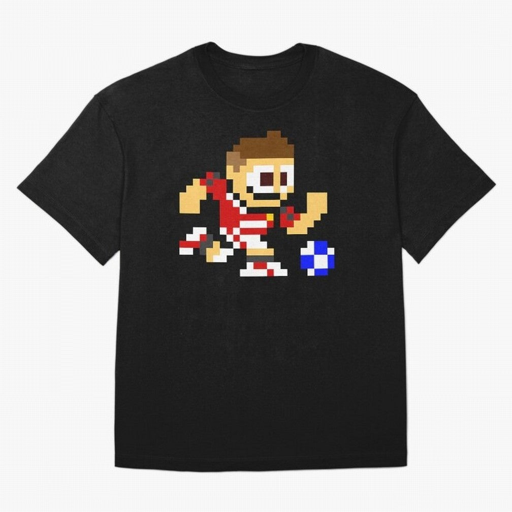 Ronaldo Manchester United (8-bit Football / Soccer Player) Oversized T-Shirt Share Global Football Passion for FIFA World Cup 2026 Group Stage, Driven by CR7 and Messi, Argentina and Brazil, Soccer Culture, Superstar Moments, National Team Dreams