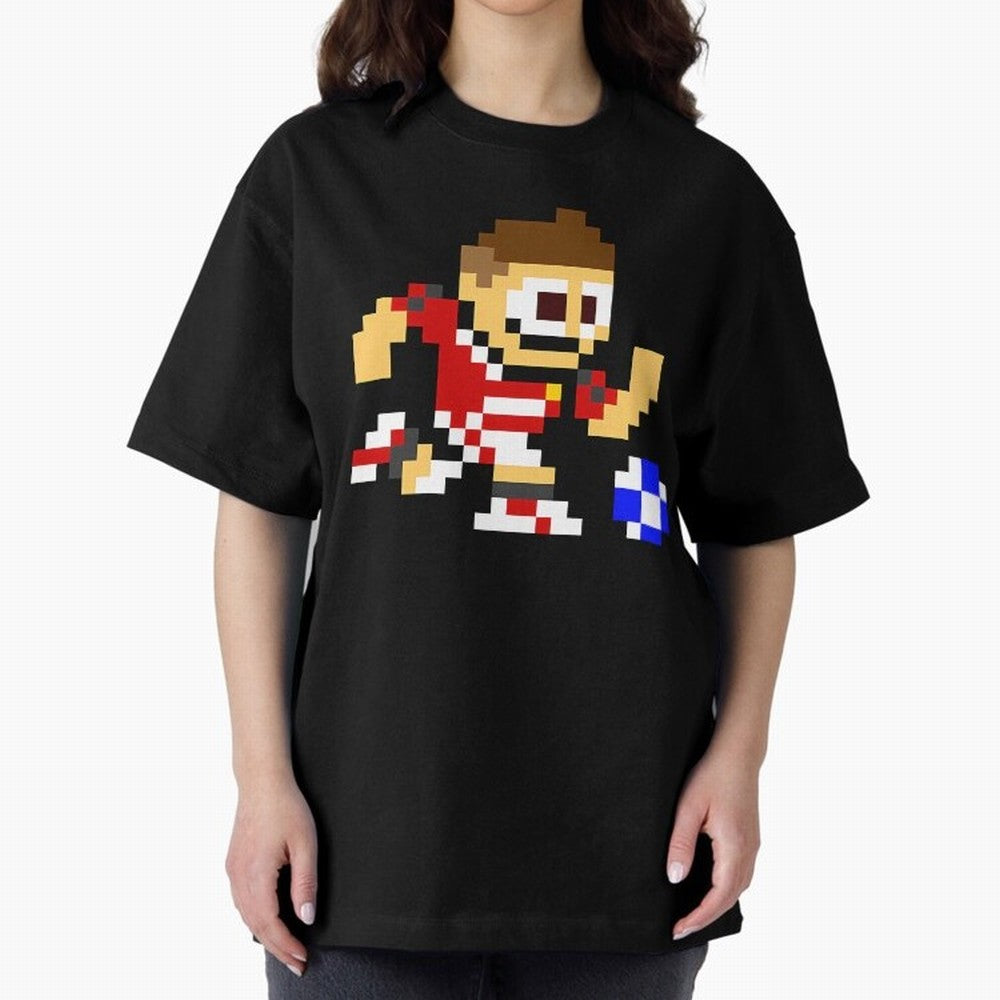 Ronaldo Manchester United (8-bit Football / Soccer Player) Oversized T-Shirt Share Global Football Passion for FIFA World Cup 2026 Group Stage, Driven by CR7 and Messi, Argentina and Brazil, Soccer Culture, Superstar Moments, National Team Dreams
