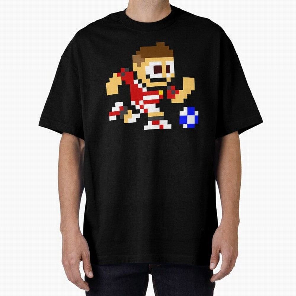 Ronaldo Manchester United (8-bit Football / Soccer Player) Oversized T-Shirt Share Global Football Passion for FIFA World Cup 2026 Group Stage, Driven by CR7 and Messi, Argentina and Brazil, Soccer Culture, Superstar Moments, National Team Dreams