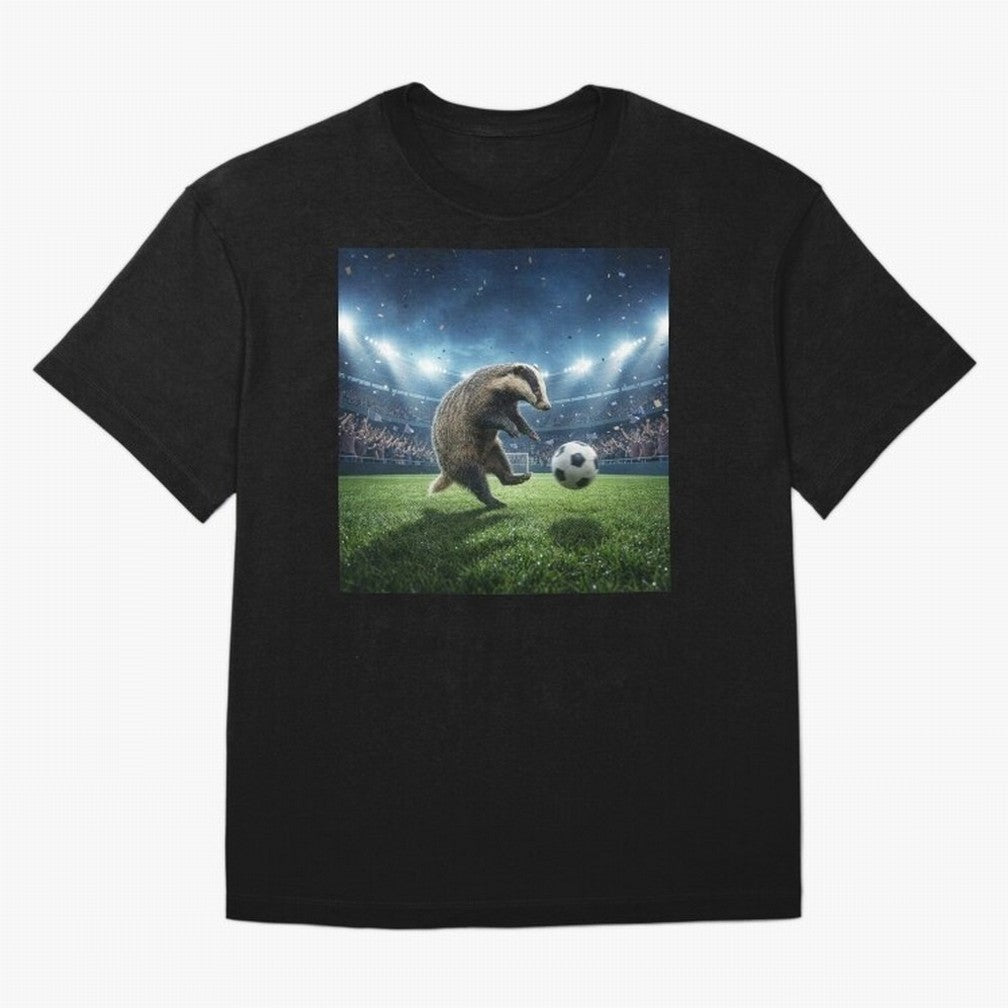 Dynamic Badger Plays Soccer Like Ronaldo Oversized T-Shirt Get Ready for Match Day Hype around FIFA World Cup 2026 USA Canada Mexico, Neymar, Haaland and Cristiano Ronaldo, Argentina, France and Brazil, Game Day Rituals, Football Legends, Country