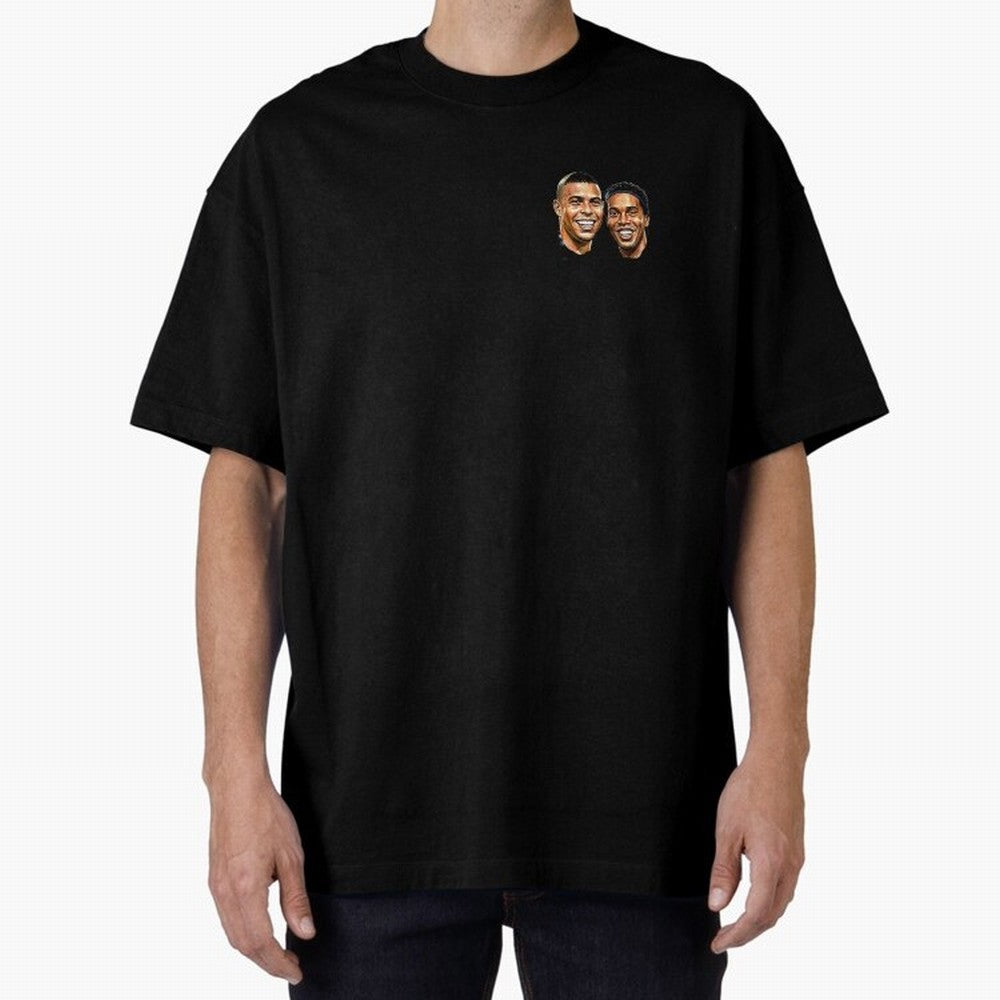 Ronaldo & Ronaldinho: The Legends of Brazil Joga Bonito Oversized T-Shirt Get Ready for FIFA World Cup 2026 USA Canada Mexico Capturing Messi, France Energy, Worldwide Fan Energy, Dramatic Goals, Stadium Lights and Championship Celebrations; Great