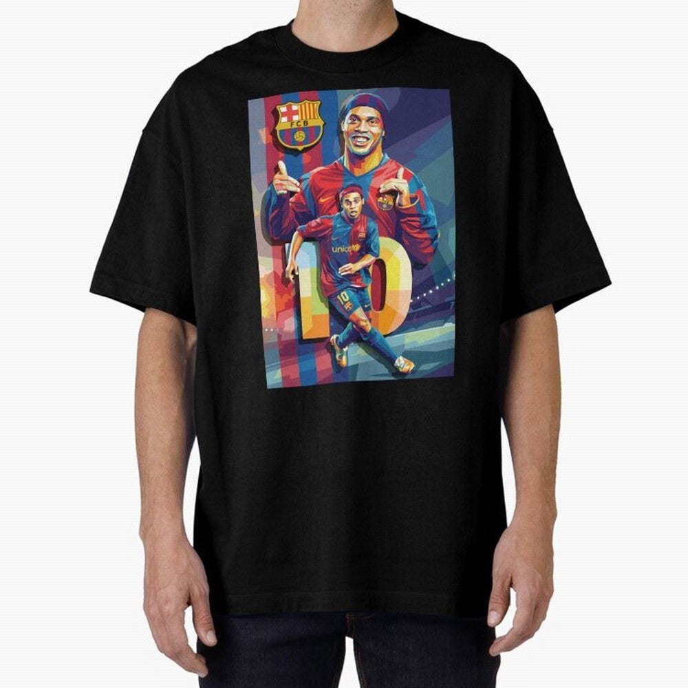 Ronaldinho Oversized T-Shirt Make Every Kick Count in FIFA World Cup 2026 Centered on Haaland, Brazil, Portugal and Argentina Energy, Supporter Pride, Iconic Celebrations, Legendary Names and Global Match Day Energy; Made for Collectors Who Enjoy