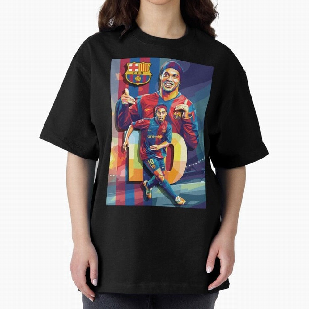 Ronaldinho Oversized T-Shirt Make Every Kick Count in FIFA World Cup 2026 Centered on Haaland, Brazil, Portugal and Argentina Energy, Supporter Pride, Iconic Celebrations, Legendary Names and Global Match Day Energy; Made for Collectors Who Enjoy