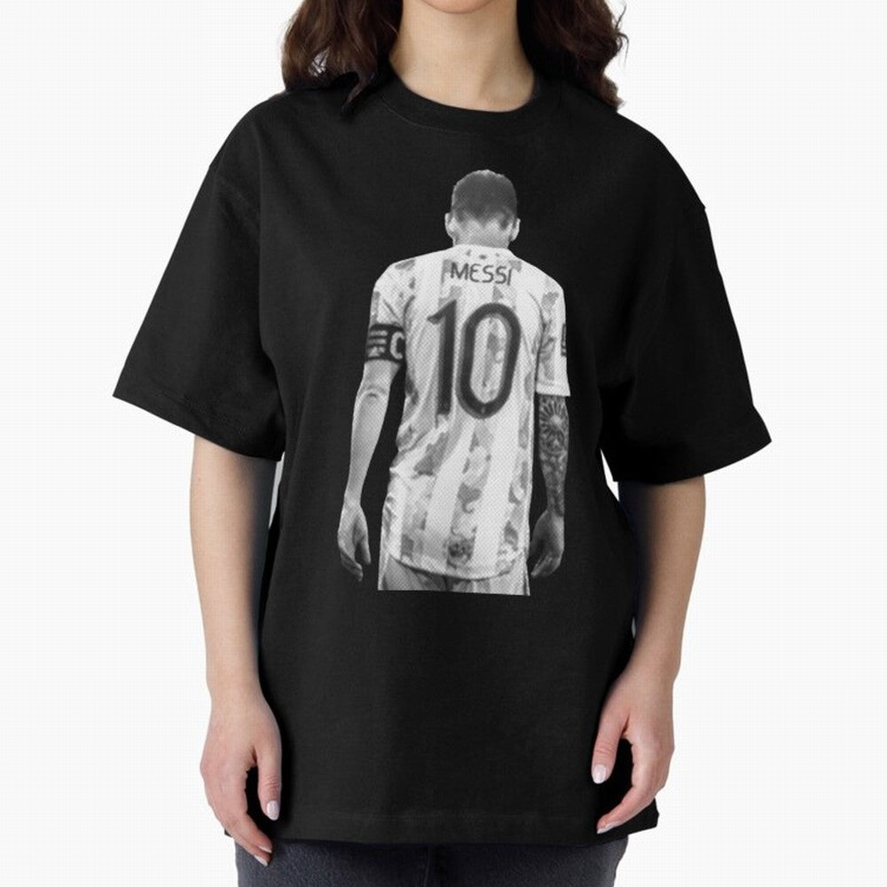 messi Oversized T-Shirt Fuel Match Day Hype around FIFA World Cup 2026, Messi, Portugal, Spain and Germany, Global Supporter Spirit, Legendary Goals, National Colors and Tournament Celebration; Great for Watch Parties, Sports Bars, Family Nights,
