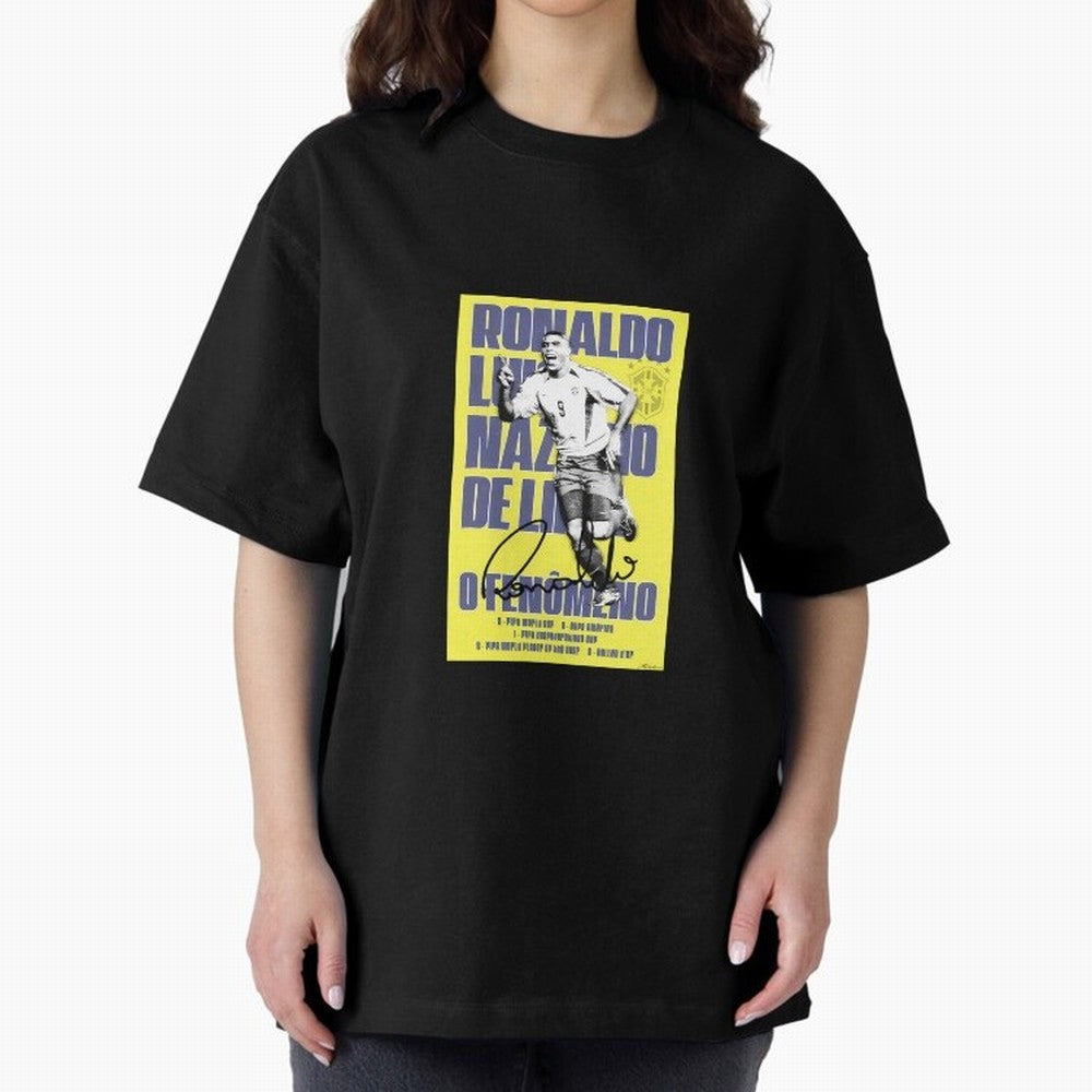 R9 Ronaldo Nazario Oversized T-Shirt Enjoy the FIFA World Cup 2026 USA Canada Mexico Journey through Cristiano Ronaldo, Haaland and CR7 Highlights, Brazil Pride, Fan Favorite Moments, National Team Passion, Big Match Drama and Soccer History; Great