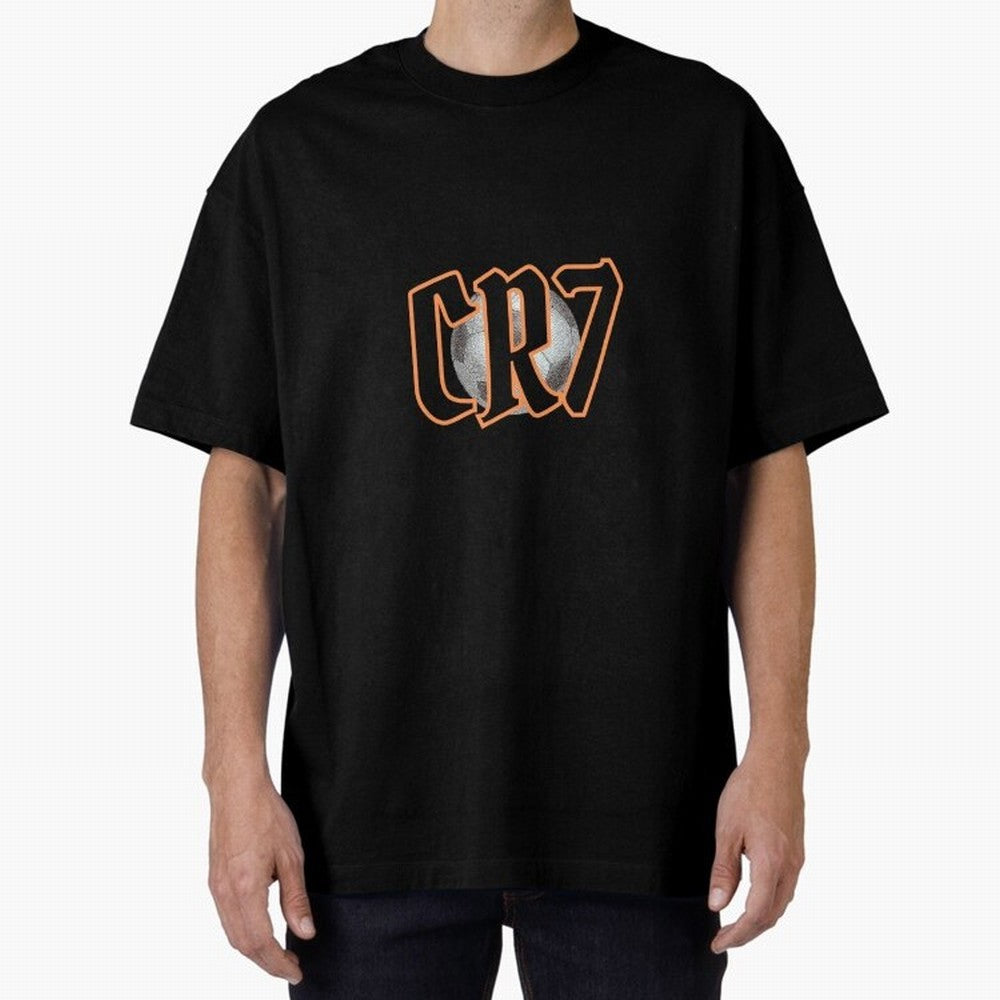 CR7 BLACK Oversized T-Shirt Enjoy Match Day Hype around FIFA World Cup 2026 Group Stage, CR7 and Messi, France and Portugal, Football History, Final Match Energy, Crowd Noise and Once in a Lifetime Moments; Ideal for Fans Who Follow Messi,