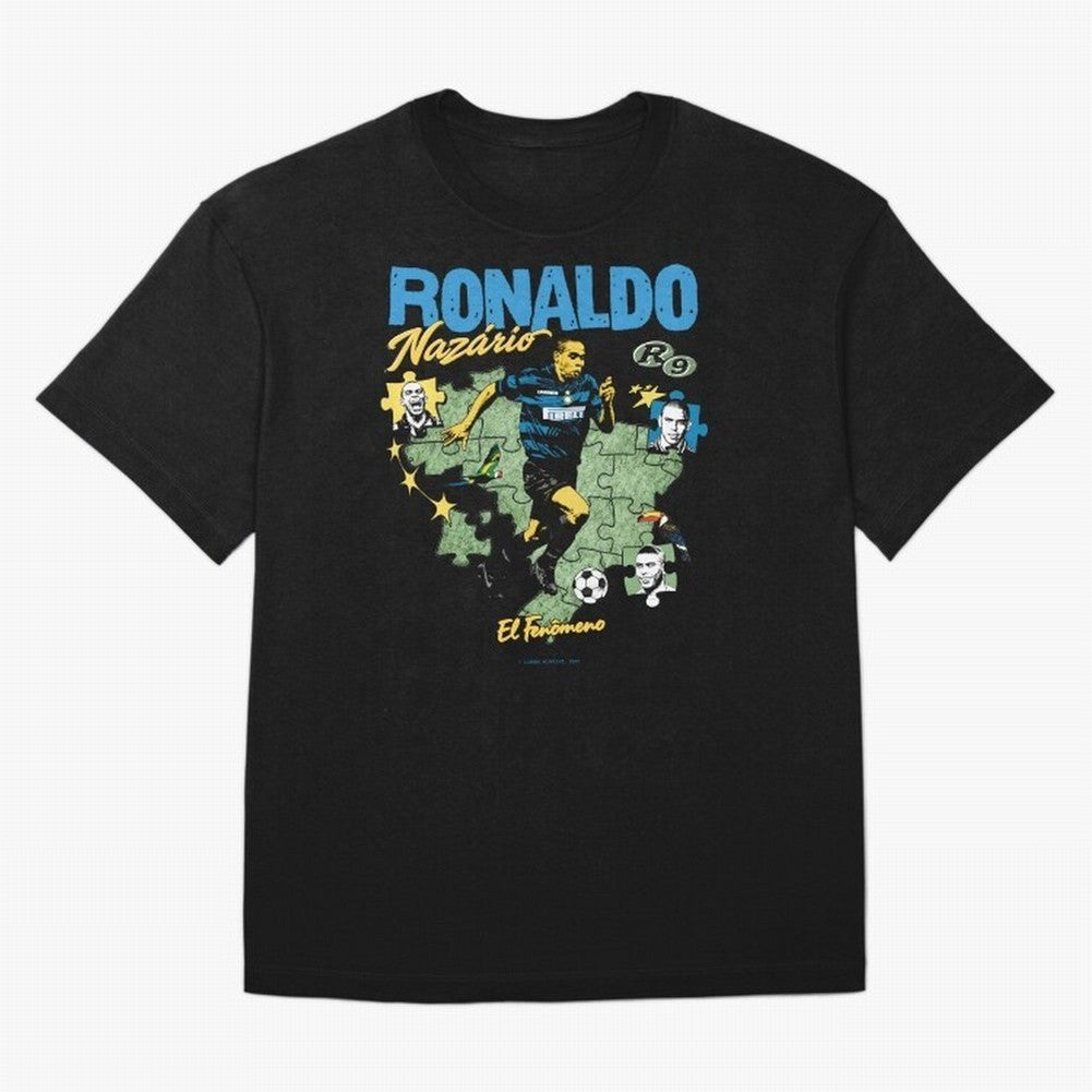 R9 Ronaldo Nazario Retro Brazil Soccer Oversized T-Shirt Celebrate Football Heritage in Match Day Hype around FIFA World Cup 2026 Group Stage, Cristiano Ronaldo, Haaland and CR7, Spain, Game Day Rituals, Football Legends, Country Pride and the Road