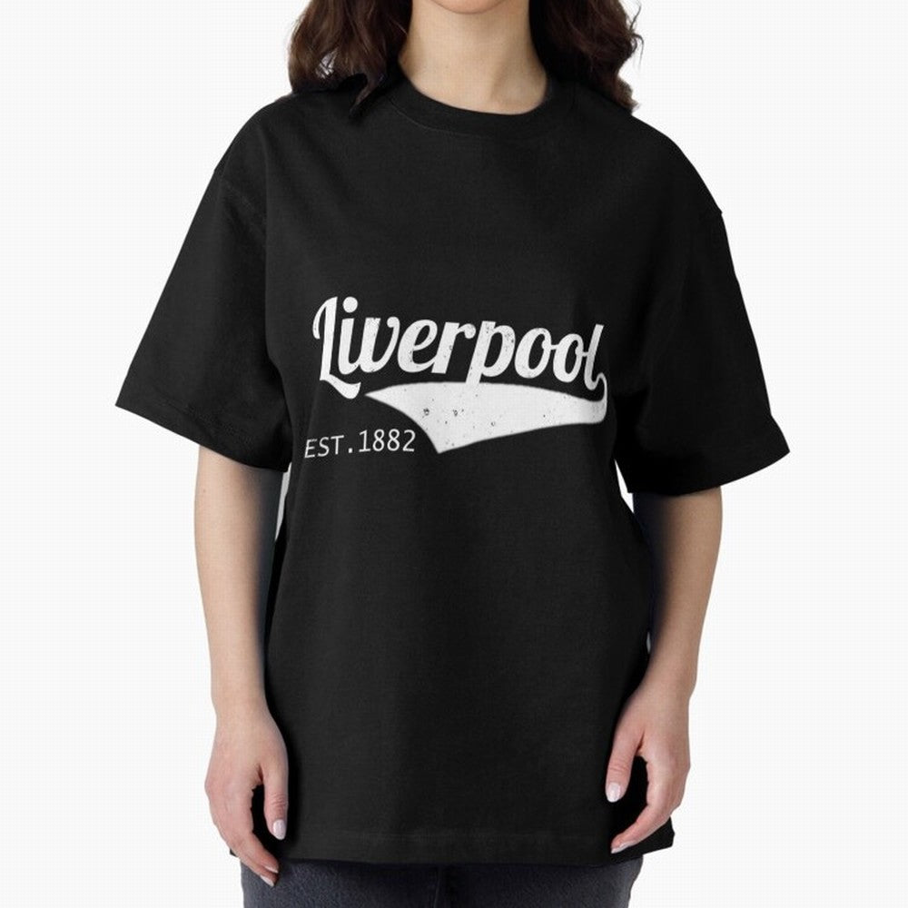 Liverpool Oversized T-Shirt Feel International Energy from Match Day Hype around FIFA World Cup 2026, CR7, Argentina and Brazil, Supporter Pride, Iconic Celebrations, Legendary Names and Global Match Day Energy; Perfect for Fans, Collectors, Family