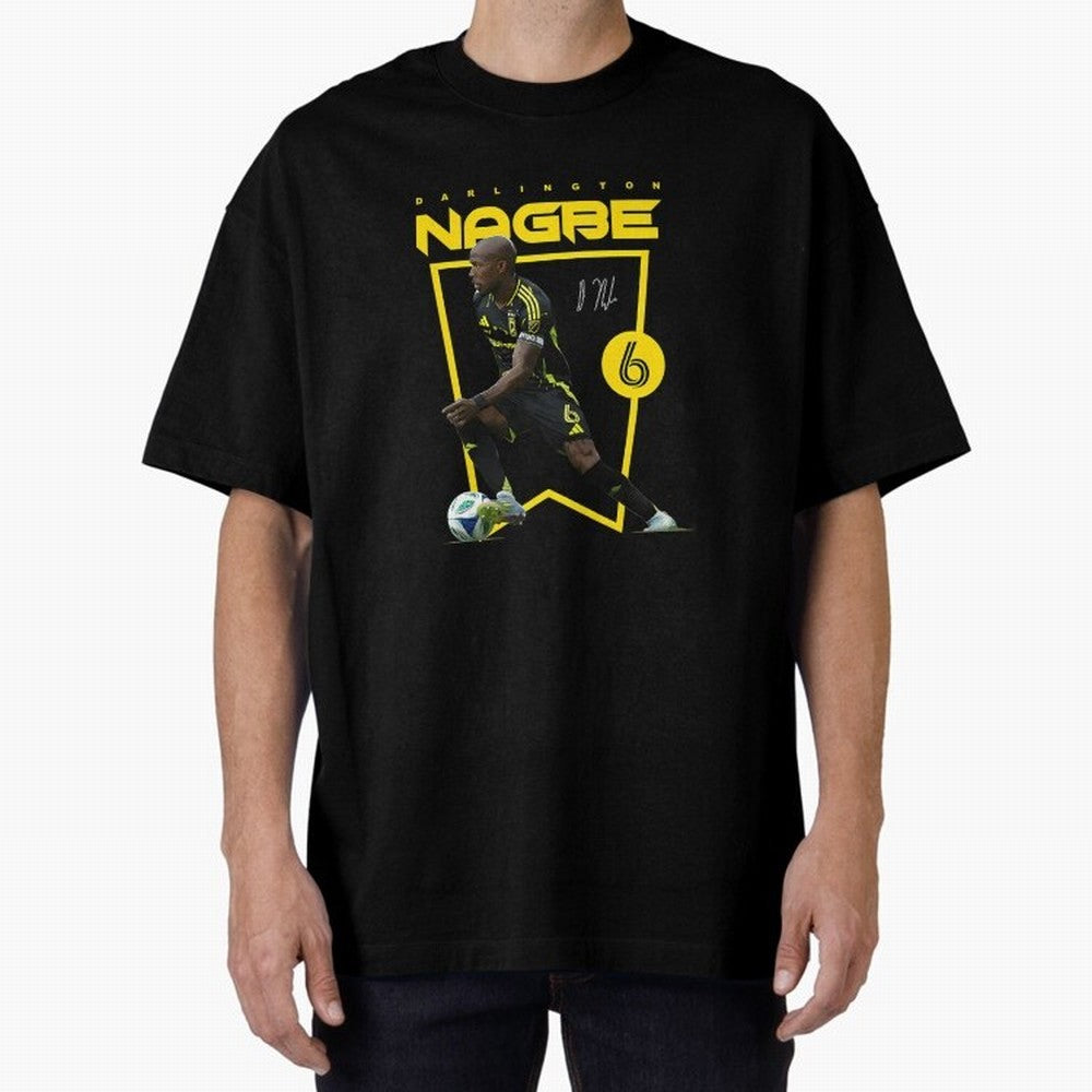 Darlington Nagbe Columbus Crew Oversized T-Shirt Support the Legends of FIFA World Cup 2026 Group Stage for Fans of Messi and Spain and Netherlands, Bringing Match Day Excitement, Supporter Culture, Golden Goals and Global Football Passion; Ideal
