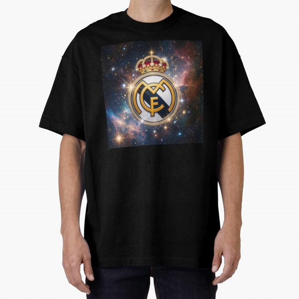 The Real Madrid Galaxy Oversized T-Shirt Join the Countdown to FIFA World Cup 2026 Group Stage for Fans of Messi, Neymar and Mbappe and Brazil, Bringing Football History, Final Match Energy, Crowd Noise and Once in a Lifetime Moments; Perfect for