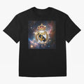The Real Madrid Galaxy Oversized T-Shirt Join the Countdown to FIFA World Cup 2026 Group Stage for Fans of Messi, Neymar and Mbappe and Brazil, Bringing Football History, Final Match Energy, Crowd Noise and Once in a Lifetime Moments; Perfect for