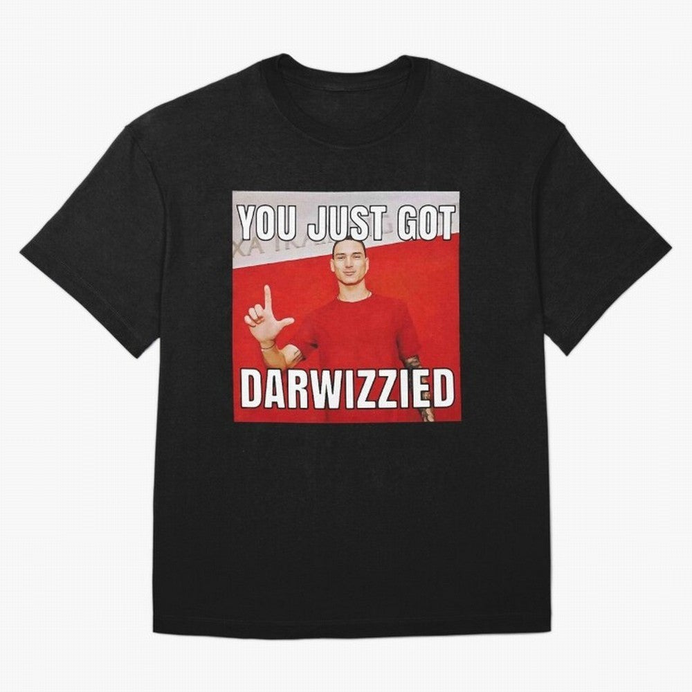 You Just Got Darwizzied Active Oversized T-Shirt Show Match Day Excitement for FIFA World Cup 2026 Group Stage Spirit, Inspired by Brazil, Portugal and Argentina, Cristiano Ronaldo, Haaland and CR7, Championship Spirit, Famous Goals, Roaring Crowds