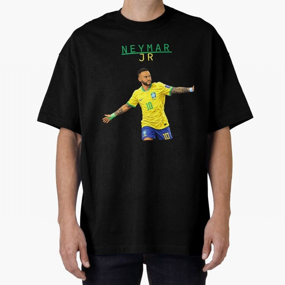 Neymar Oversized T-Shirt Celebrate Golden Goal Energy in FIFA World Cup 2026 Spirit, Driven by Argentina, France and Brazil, Cristiano Ronaldo, Haaland and CR7, Goal Celebration Energy, Supporter Heritage, Football Icons and Worldwide Tournament