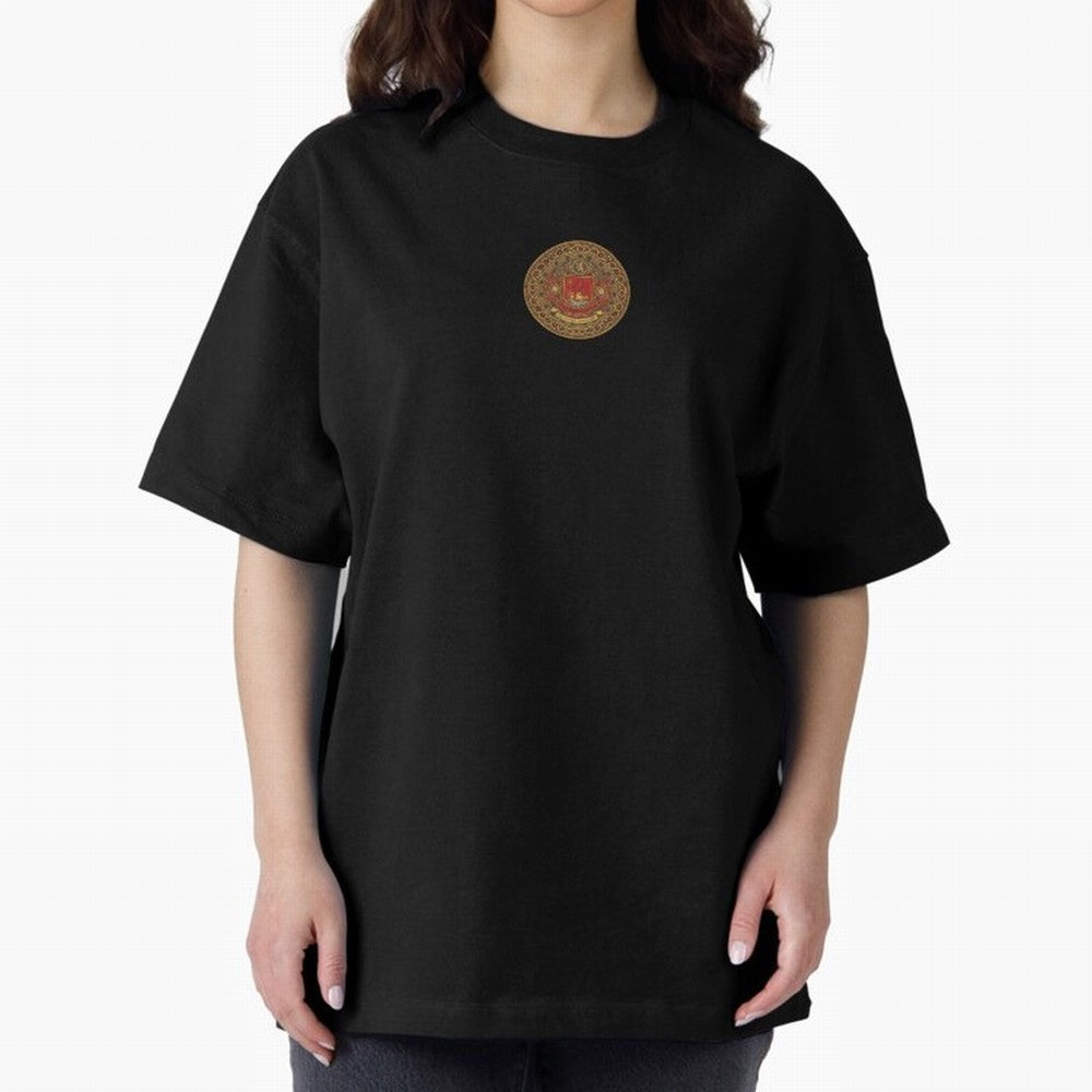 The Crimson Dominion Oversized T-Shirt Honor the Football Icons of Match Day Hype around FIFA World Cup 2026 Group Stage, Mbappe and Neymar, Brazil, Portugal and Argentina, Goal Celebration Energy, Supporter Heritage, Football Icons and Worldwide
