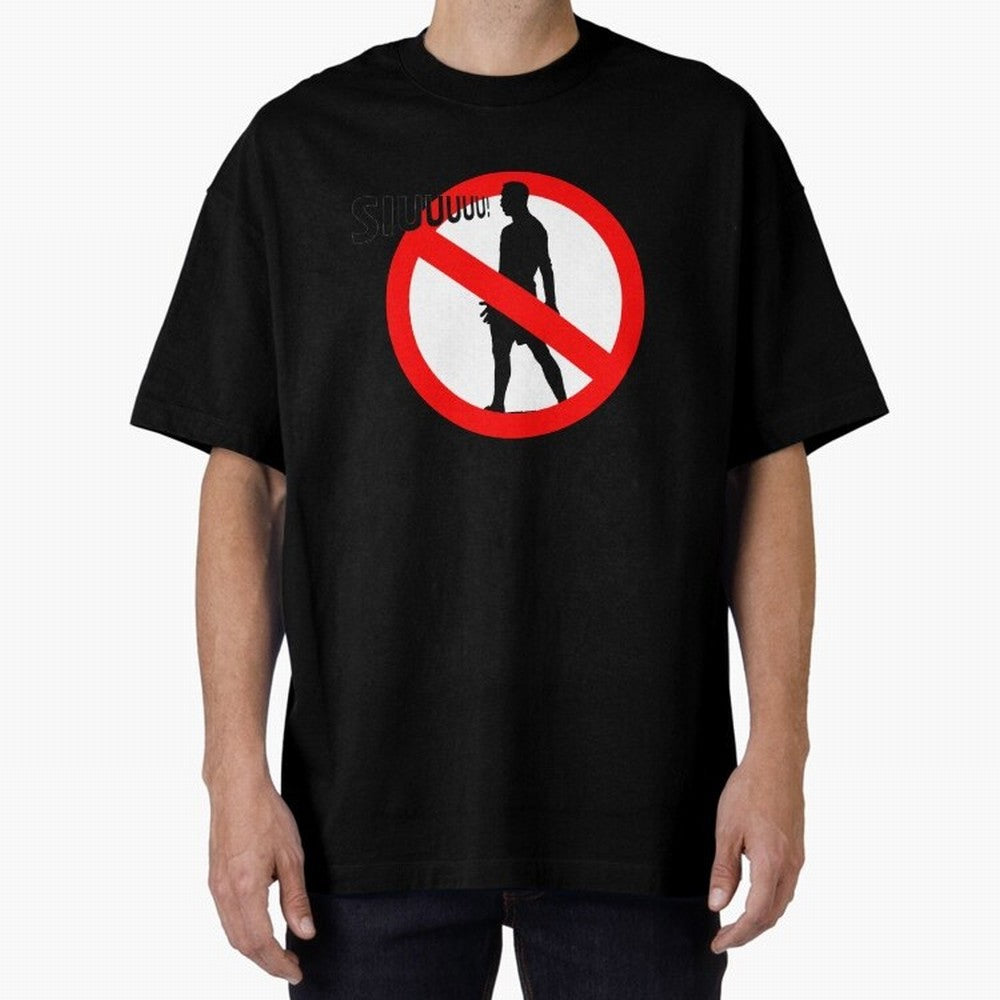 No Siiuuu Funny Soccer Meme Design Oversized T-Shirt Celebrate Global Football Passion for FIFA World Cup 2026 Group Stage, Made for Cristiano Ronaldo, Haaland and CR7, Brazil, Tournament Hype, Historic Matchups, Family Viewing Parties and Global