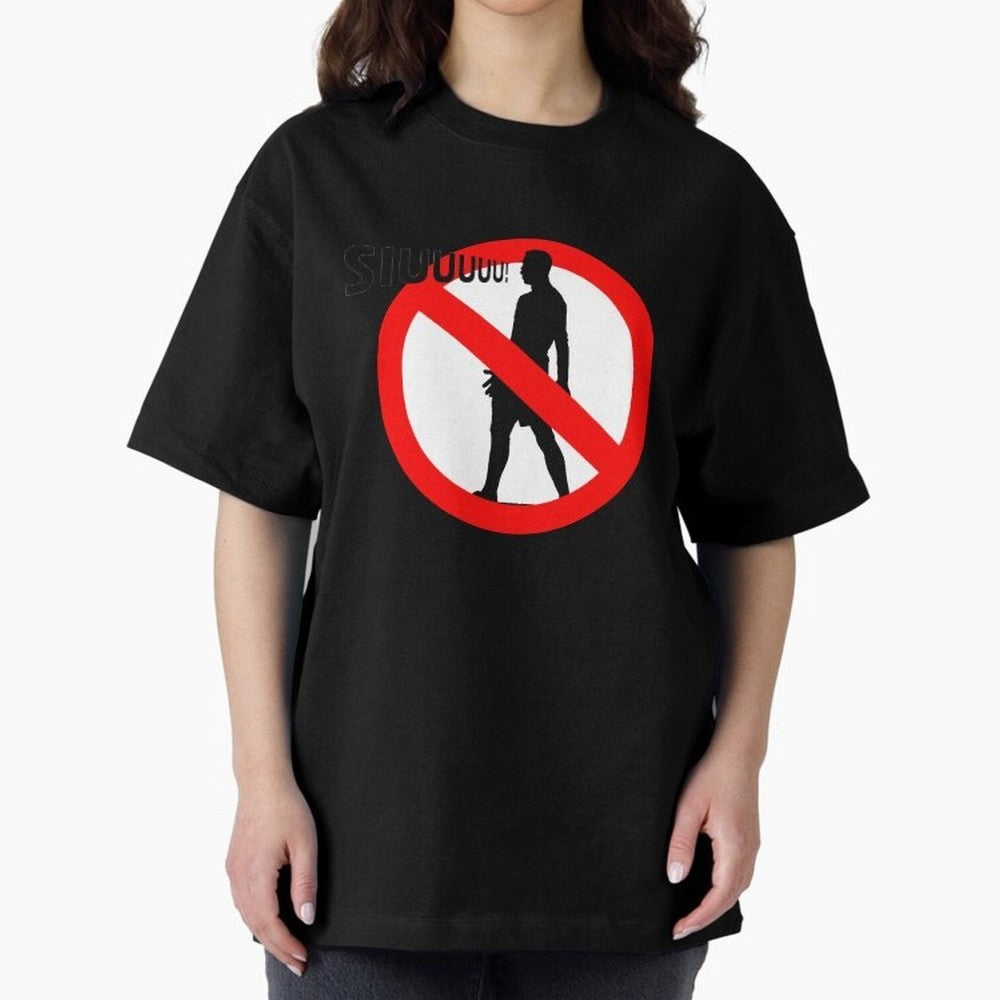 No Siiuuu Funny Soccer Meme Design Oversized T-Shirt Celebrate Global Football Passion for FIFA World Cup 2026 Group Stage, Made for Cristiano Ronaldo, Haaland and CR7, Brazil, Tournament Hype, Historic Matchups, Family Viewing Parties and Global
