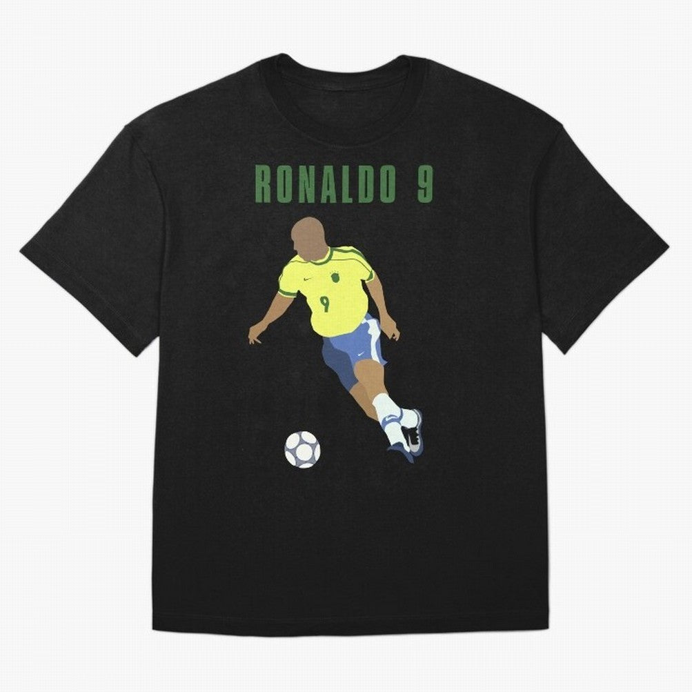 BRAZIL 9 Oversized T-Shirt Show Love for Legendary Goals in Global Football Passion for FIFA World Cup 2026 USA Canada Mexico, Centered on CR7, France, Vintage Soccer Flavor, Modern Football Stars, National Flags and Final Night Emotion; Ideal for