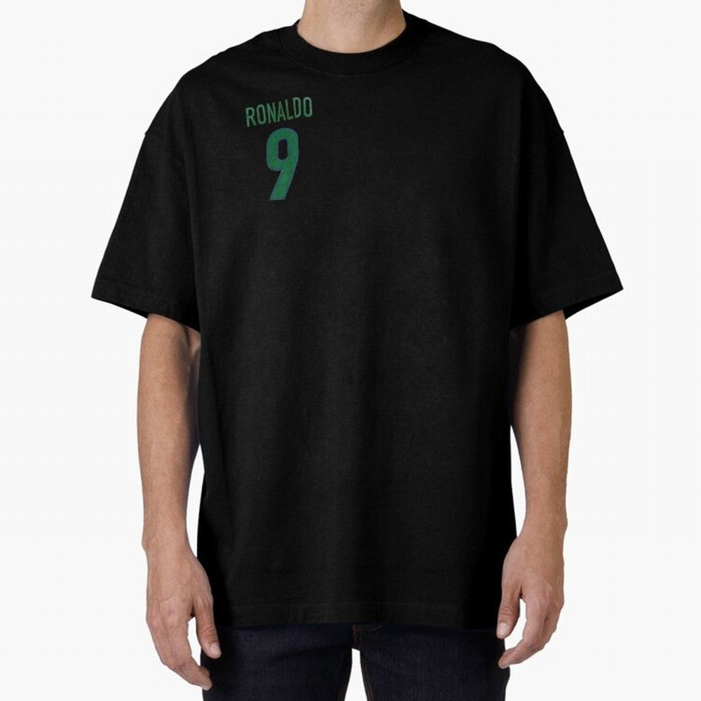 Ronaldo 9 Brazil Back of the shirt Oversized T-Shirt Feel the Trophy Chase of Global Football Passion for FIFA World Cup 2026 USA Canada Mexico, Inspired by Haaland, England, Fan Favorite Moments, National Team Passion, Big Match Drama and Soccer