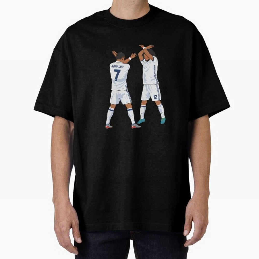 Ronaldo Madrid Celebration Duo Oversized T-Shirt Celebrate Global Passion for Match Day Hype around FIFA World Cup 2026, Mbappe and Neymar, Argentina, Game Day Rituals, Football Legends, Country Pride and the Road to the Final; Great for Watch