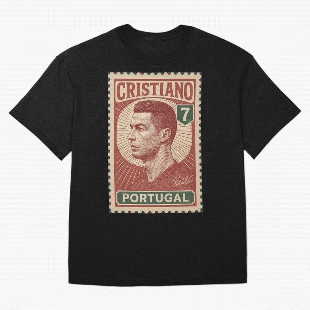 Vintage Portuguese Football Legend No.7 Poster, sticker ¨C Retro Soccer Icon Art for Fans of Manchester, Madrid & Juventus Oversized T-Shirt Share the Excitement of FIFA World Cup 2026 USA Canada Mexico Spirit, Featuring Argentina, Cristiano