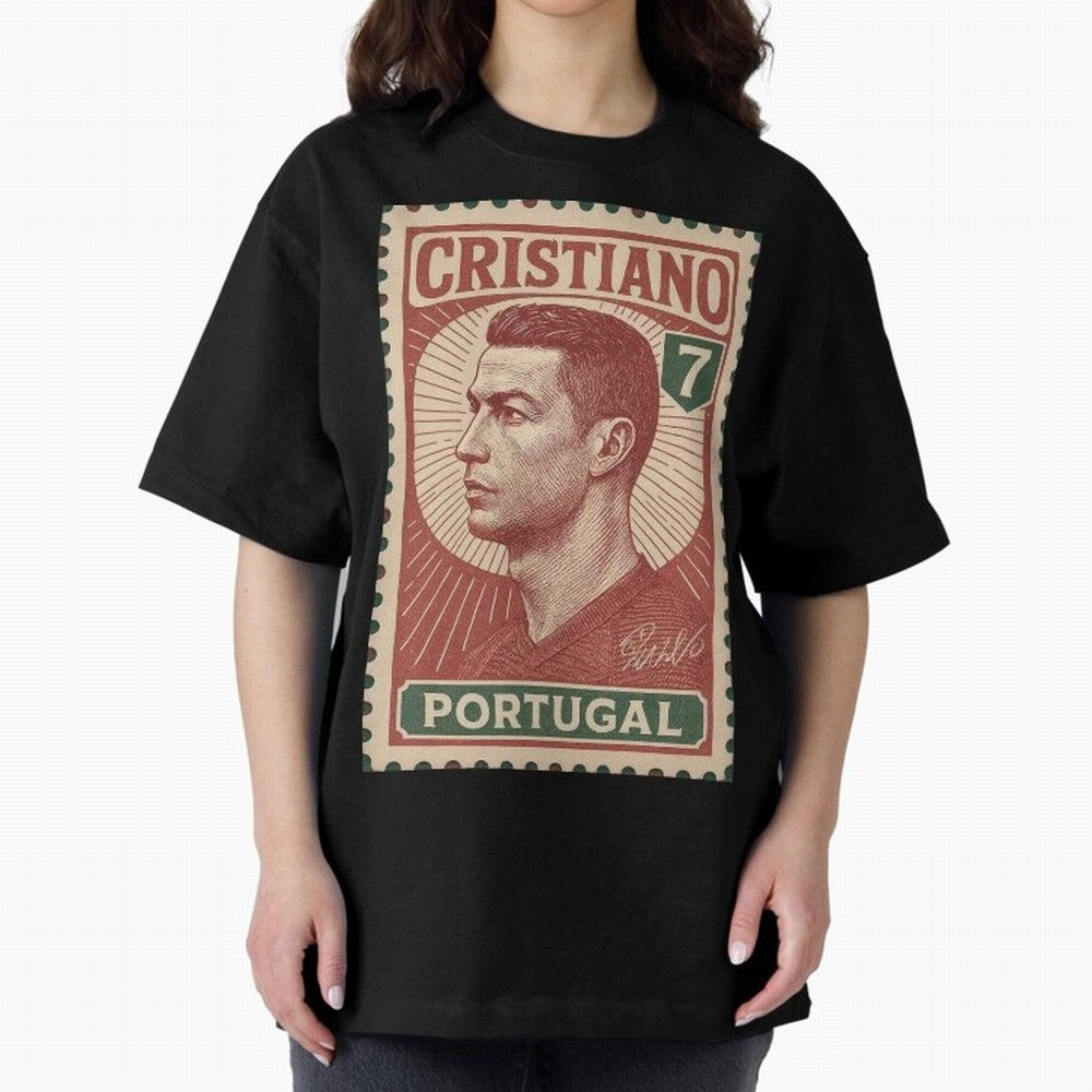 Vintage Portuguese Football Legend No.7 Poster, sticker ¨C Retro Soccer Icon Art for Fans of Manchester, Madrid & Juventus Oversized T-Shirt Share the Excitement of FIFA World Cup 2026 USA Canada Mexico Spirit, Featuring Argentina, Cristiano