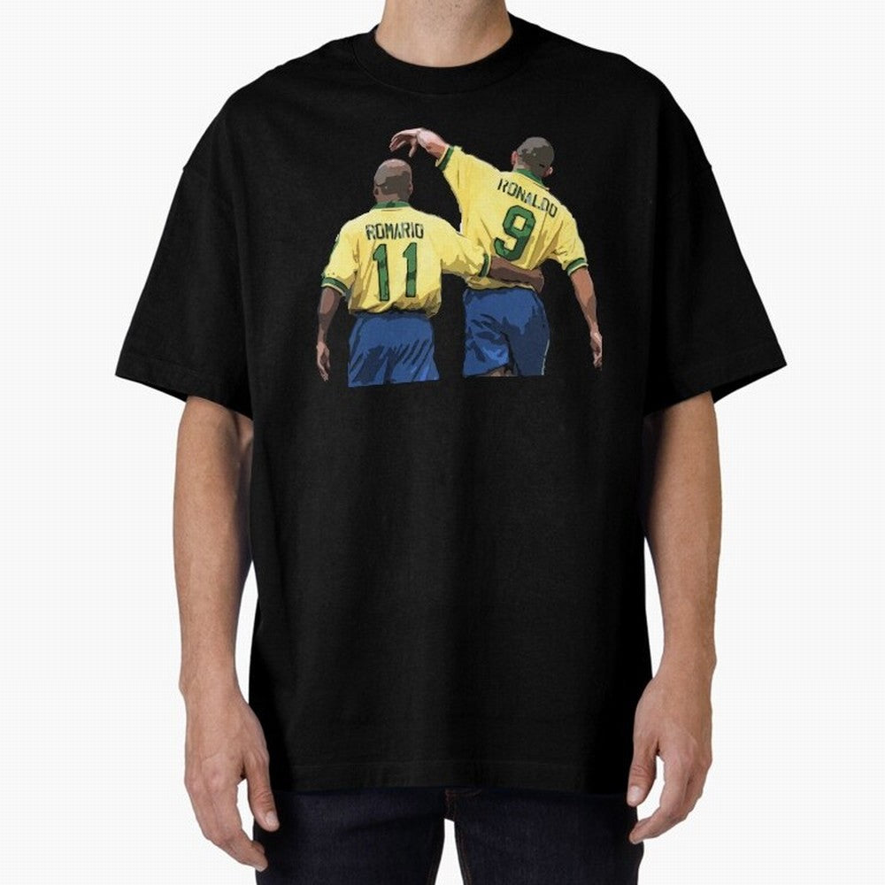 Romario & Ronaldo Oversized T-Shirt Show Your Love for FIFA World Cup 2026 for Fans of Neymar, Haaland and Cristiano Ronaldo and England and Germany, Bringing Sports Nostalgia, International Competition, Famous Players and Unforgettable Victories;