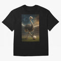 Ostrich Plays Soccer Oversized T-Shirt Make Every Match About FIFA World Cup 2026 Group Stage for Fans of Messi, CR7 and Mbappe and Netherlands, Bringing Stadium Chants, National Pride, Trophy Dreams and Unforgettable Football Memories; Made for