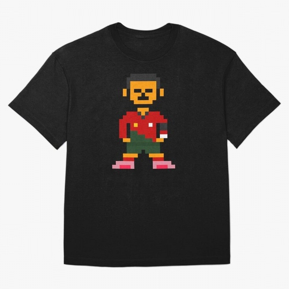 Pixel Pose Ronaldo Oversized T-Shirt Represent Global Football Passion for FIFA World Cup 2026 USA Canada Mexico, Made for Messi and Cristiano Ronaldo, England, France and Netherlands, Game Day Rituals, Football Legends, Country Pride and the Road