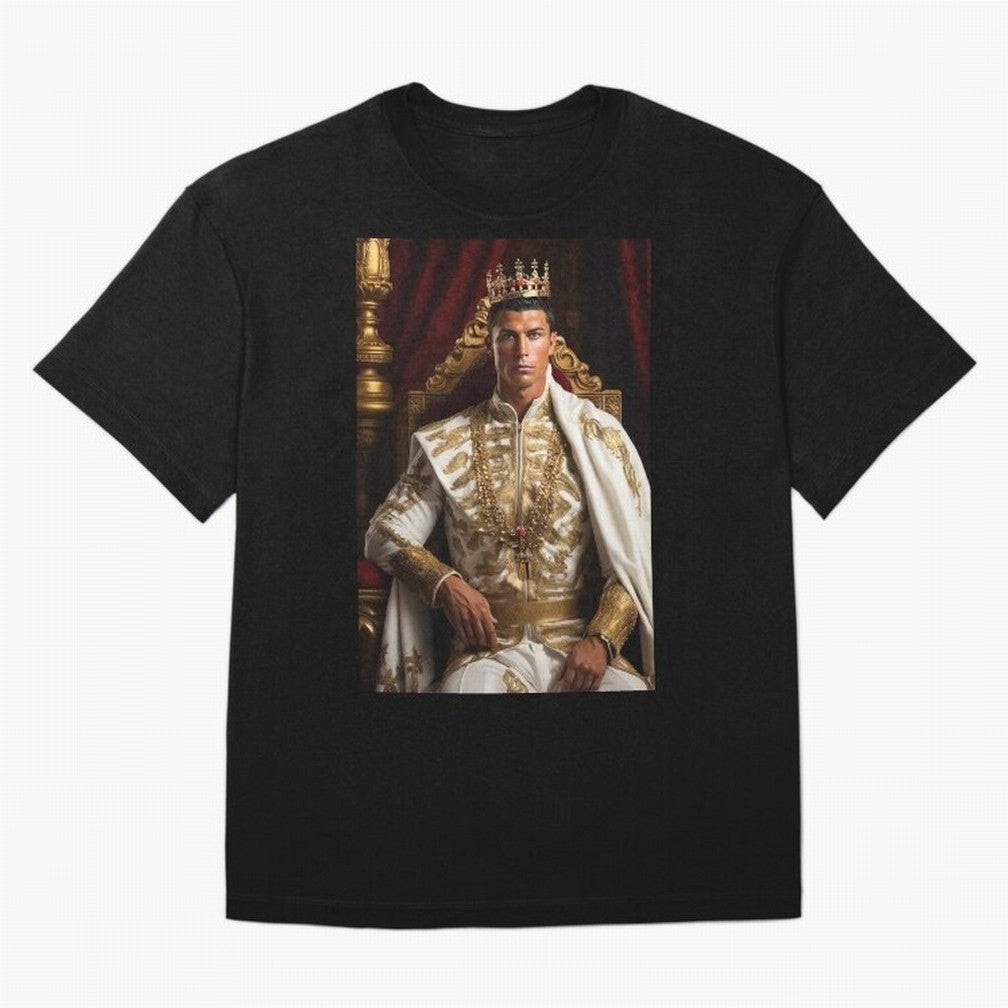 Ronaldo king Oversized T-Shirt Support the Legends of FIFA World Cup 2026 Group Stage Spirit, Inspired by Portugal, Messi, CR7 and Mbappe, Classic Soccer Heritage, Championship Pressure, Fan Loyalty and International Pride; Great for Watch Parties,