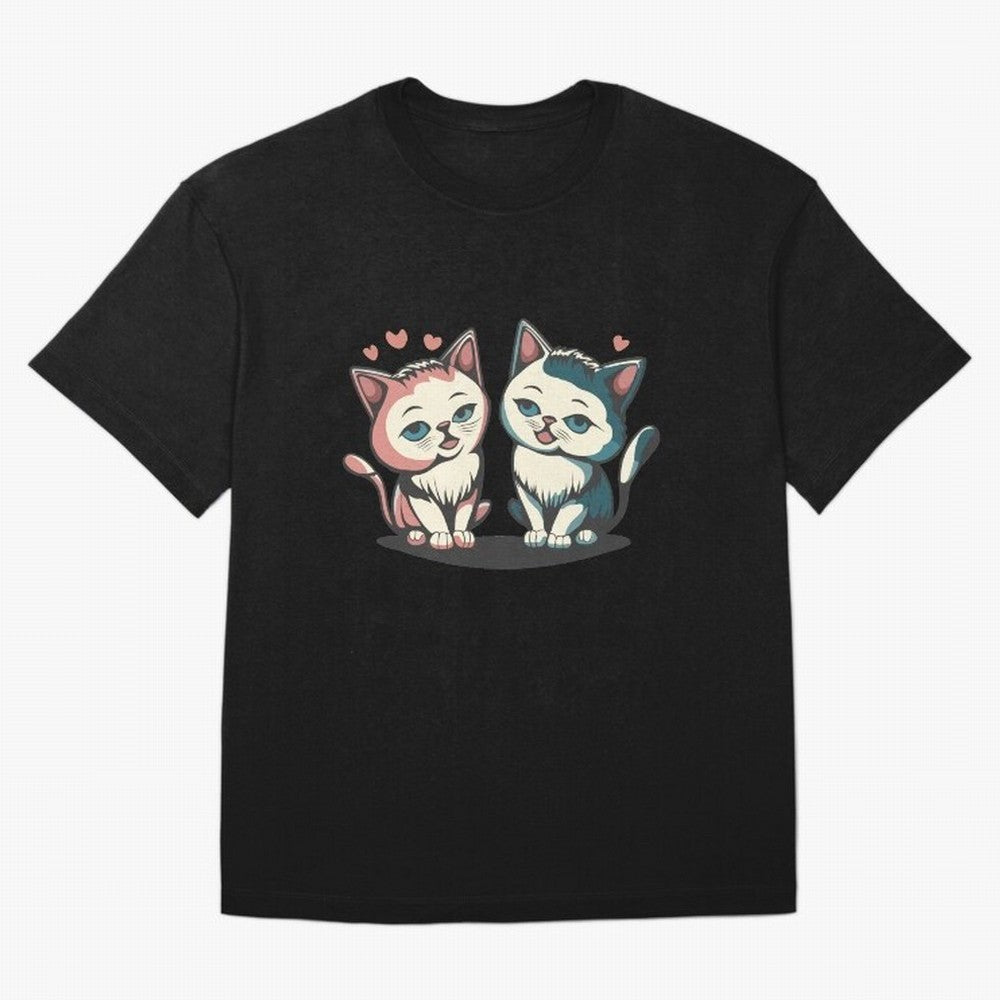 Two Funny Cats with Ronaldo Vibes ¨C Cute Football & Animal Art Oversized T-Shirt Fuel the Hype around FIFA World Cup 2026 Group Stage for Fans of Cristiano Ronaldo and Brazil, Bringing Global Supporter Spirit, Legendary Goals, National Colors and
