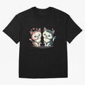 Two Funny Cats with Ronaldo Vibes ¨C Cute Football & Animal Art Oversized T-Shirt Fuel the Hype around FIFA World Cup 2026 Group Stage for Fans of Cristiano Ronaldo and Brazil, Bringing Global Supporter Spirit, Legendary Goals, National Colors and