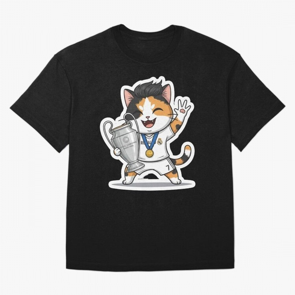 Kitten - Ucl Tittle | Ronaldo Oversized T-Shirt Carry National Pride through FIFA World Cup 2026 USA Canada Mexico Spirit, Filled with England and Germany, Messi, CR7 and Mbappe, Sports Nostalgia, International Competition, Famous Players and