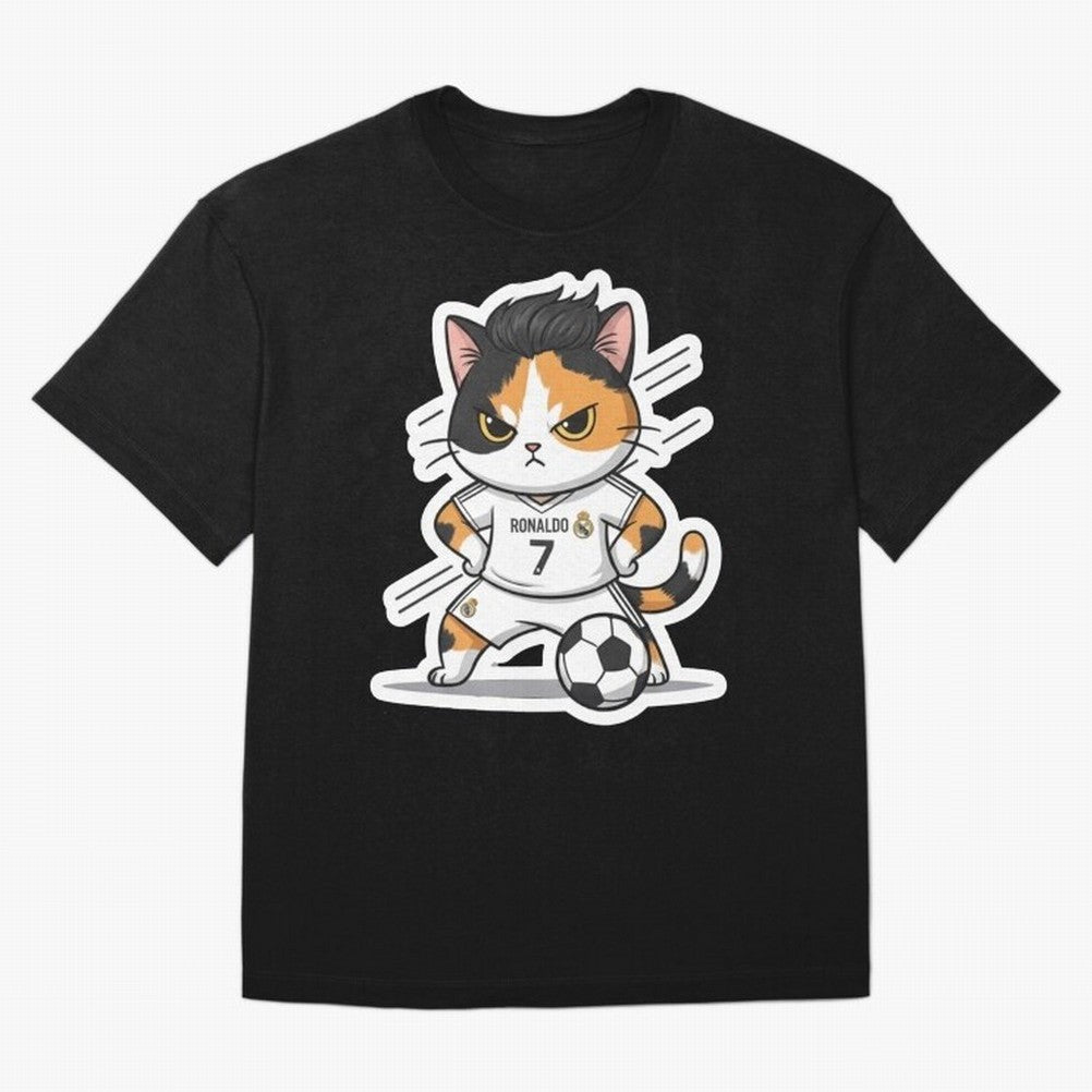Kitten - Ronaldo | Real madrid Oversized T-Shirt Fuel the Hype around FIFA World Cup 2026 USA Canada Mexico for Fans of Messi, CR7 and Mbappe and England, France and Netherlands, Bringing Stadium Memories, Football Loyalty, International Chants and