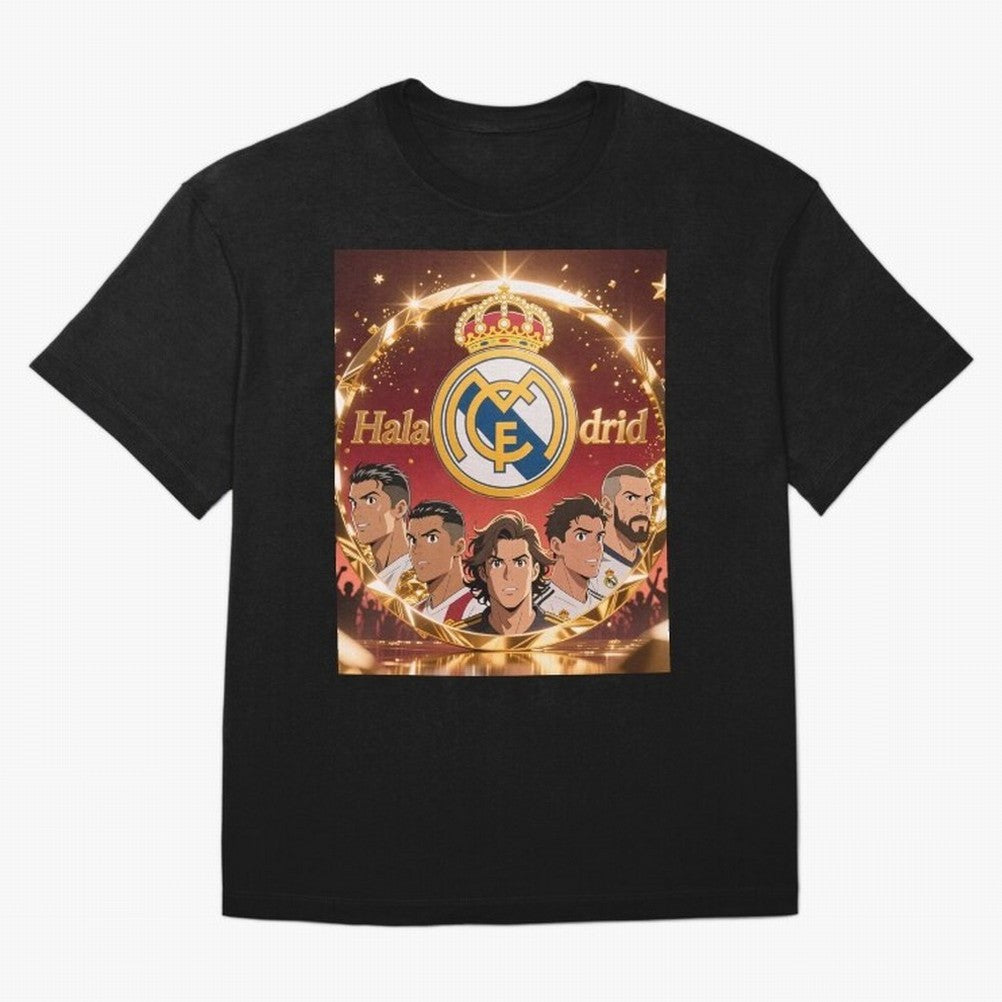 Estrellas del Real Madrid Oversized T-Shirt Create FIFA World Cup 2026 for Fans of Messi, Neymar and Mbappe and Spain, Bringing Championship Spirit, Famous Goals, Roaring Crowds and International Football Unity; Great for Watch Parties, Sports