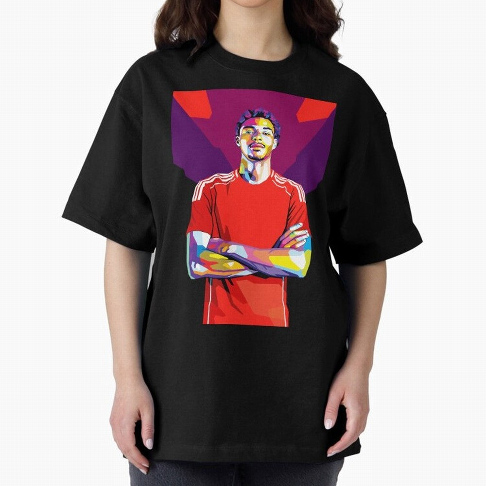 Ekitike in WPAP Style Oversized T-Shirt Feel International Energy from Global Football Passion for FIFA World Cup 2026, Inspired by Neymar, Haaland and Cristiano Ronaldo, France and Portugal, Fan Favorite Moments, National Team Passion, Big Match