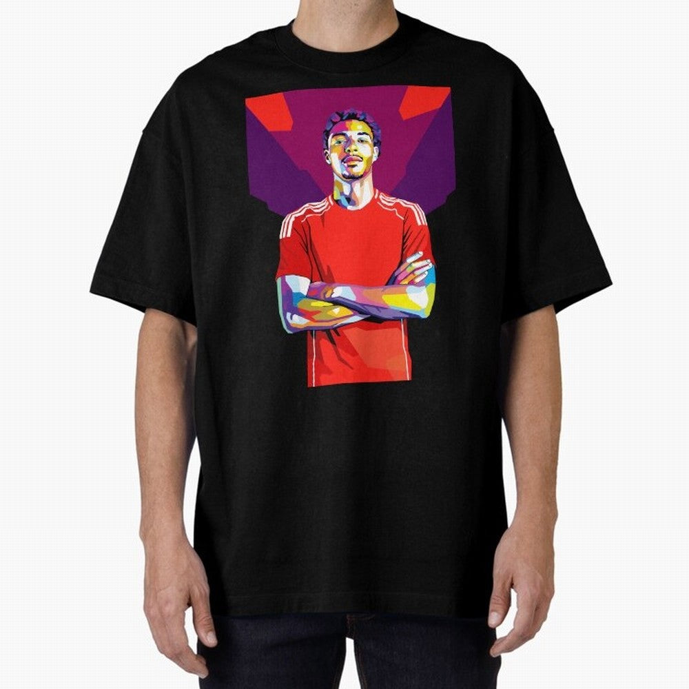 Ekitike in WPAP Style Oversized T-Shirt Feel International Energy from Global Football Passion for FIFA World Cup 2026, Inspired by Neymar, Haaland and Cristiano Ronaldo, France and Portugal, Fan Favorite Moments, National Team Passion, Big Match