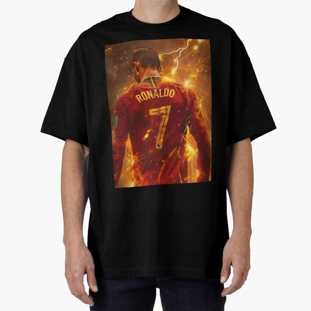 CR7 Christiano Ronaldo Oversized T-Shirt Celebrate Classic Football Spirit in FIFA World Cup 2026 Group Stage Spirit, Centered on Brazil, Portugal and Argentina, Messi, CR7 and Mbappe, Tournament Hype, Historic Matchups, Family Viewing Parties and