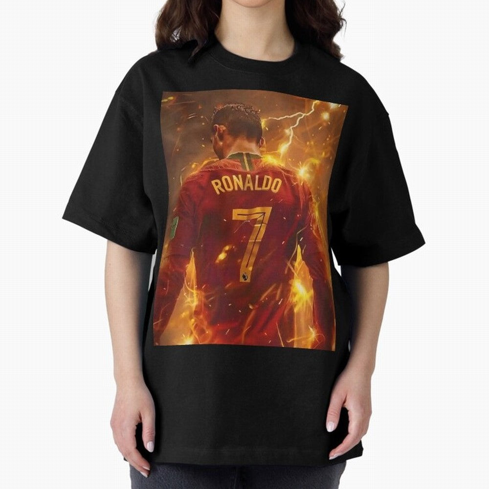 CR7 Christiano Ronaldo Oversized T-Shirt Celebrate Classic Football Spirit in FIFA World Cup 2026 Group Stage Spirit, Centered on Brazil, Portugal and Argentina, Messi, CR7 and Mbappe, Tournament Hype, Historic Matchups, Family Viewing Parties and