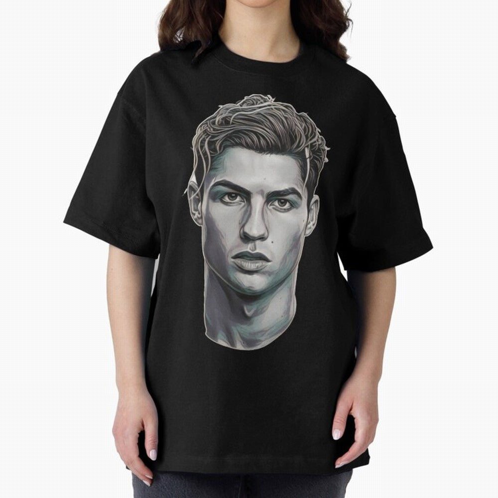 Ronaldo drawing 2008 Oversized T-Shirt Upgrade Match Day Hype around FIFA World Cup 2026 USA Canada Mexico, CR7, Brazil, Portugal and Argentina, Worldwide Fan Energy, Dramatic Goals, Stadium Lights and Championship Celebrations; Created for Match