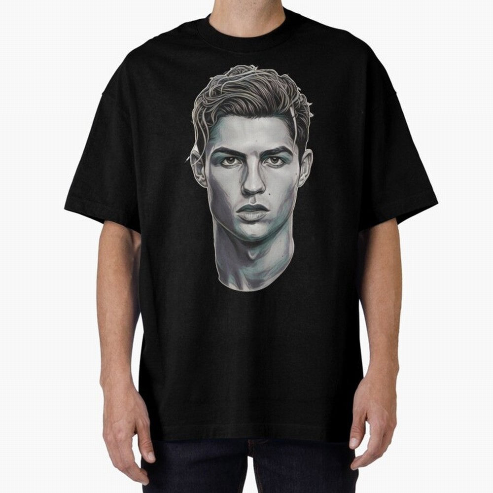 Ronaldo drawing 2008 Oversized T-Shirt Upgrade Match Day Hype around FIFA World Cup 2026 USA Canada Mexico, CR7, Brazil, Portugal and Argentina, Worldwide Fan Energy, Dramatic Goals, Stadium Lights and Championship Celebrations; Created for Match