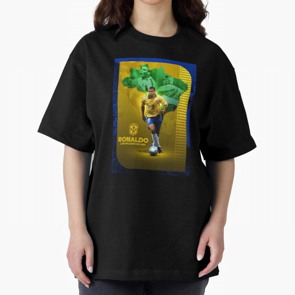 Ronaldo Lu¨ªs Naz¨¢rio de Lima O Fen?meno Brazil Football Legend Oversized T-Shirt Fuel Your Fan Pride for FIFA World Cup 2026 Group Stage Built around Messi, CR7 and Mbappe, England, France and Netherlands Energy, Soccer Culture, Superstar